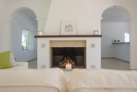 Fireplace in Luxurious Villa Amandos